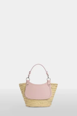 Borsa di Paglia Media Rosa