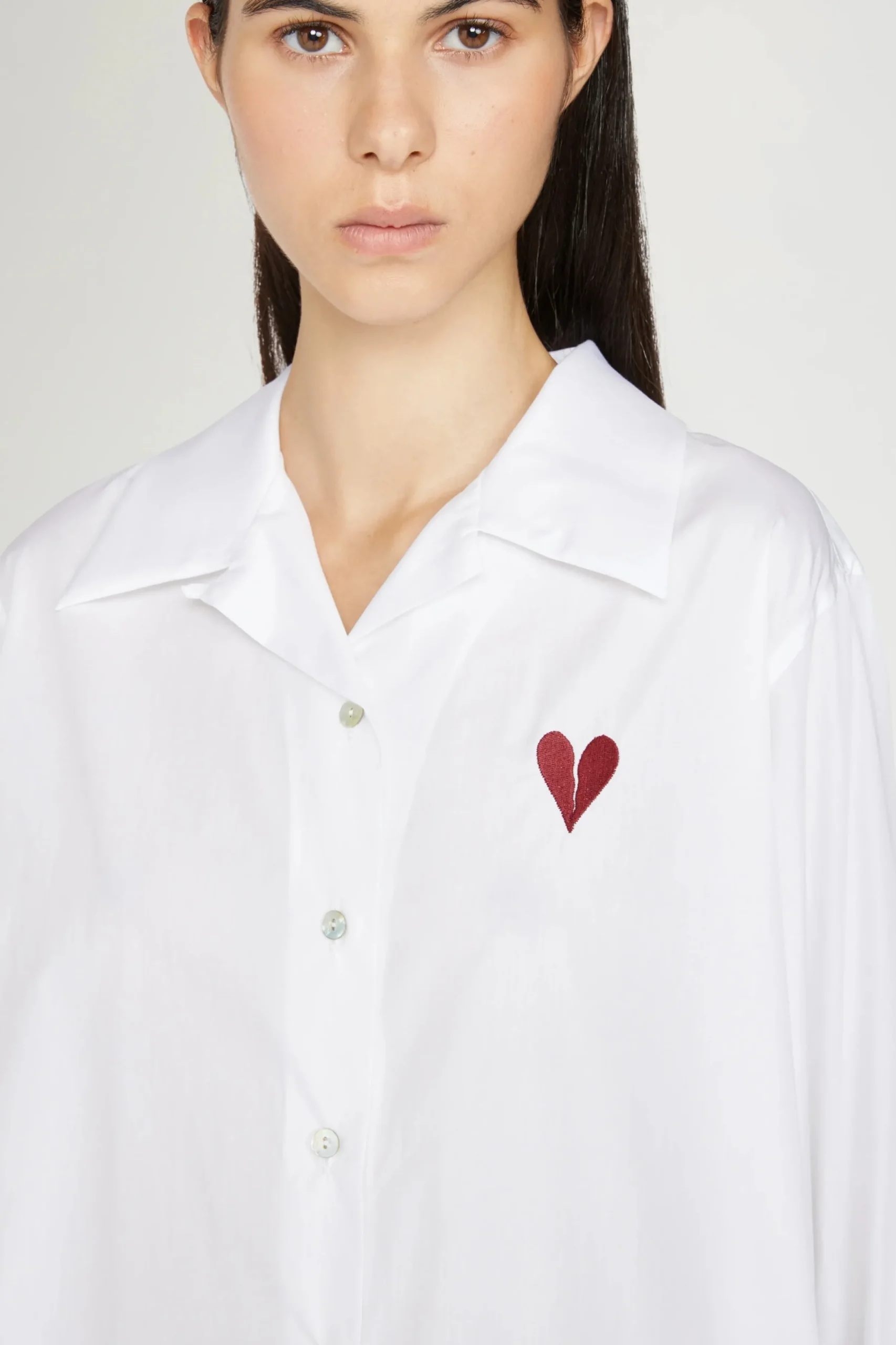 Camicia Cuore Spezzato Bianca
