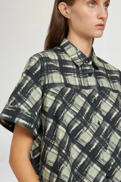 Camicia Maniche Corte Quadri