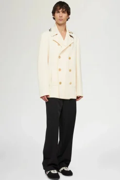 Cappotto Doppiopetto Crema