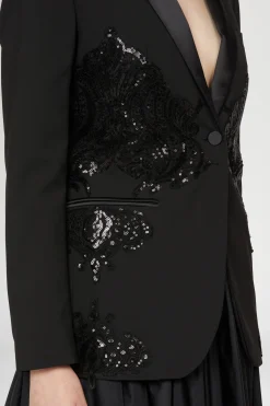 Giacca nera con paillettes