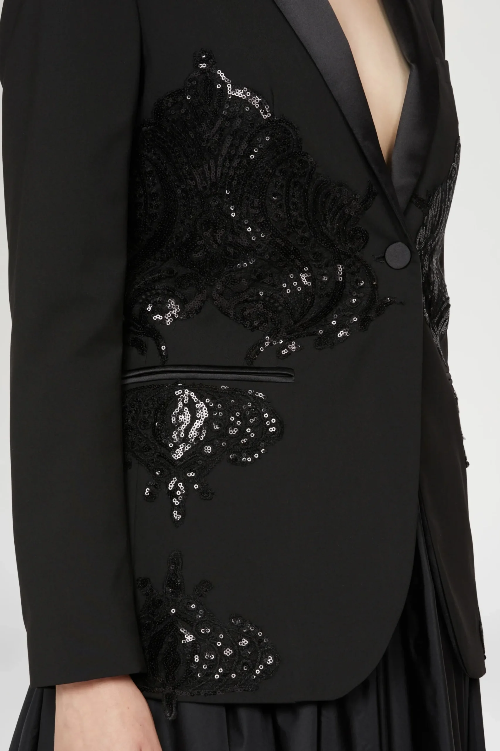 Giacca nera con paillettes