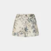 Pantaloncini di Pelle Stampa Tropicale