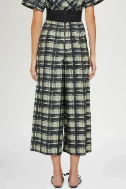 Pantaloni a Gamba Larga Quadri