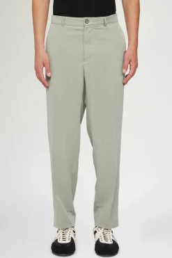 Pantaloni Dritti Verde Salvia