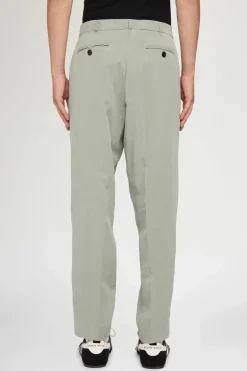 Pantaloni Dritti Verde Salvia