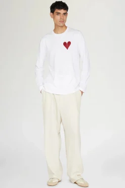T-shirt Cuore Spezzato Lunga Bianca