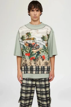 T-shirt in Cotone Verde